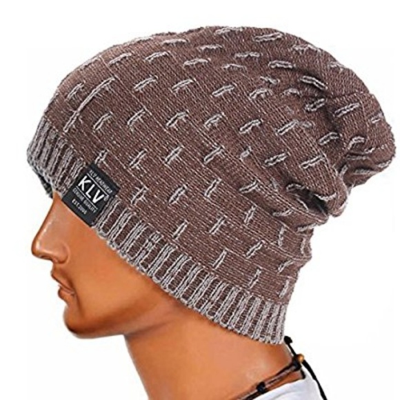 Unisex Coffee Soft Knitted Wool Slouchy Beanie - Picture 2 of 4